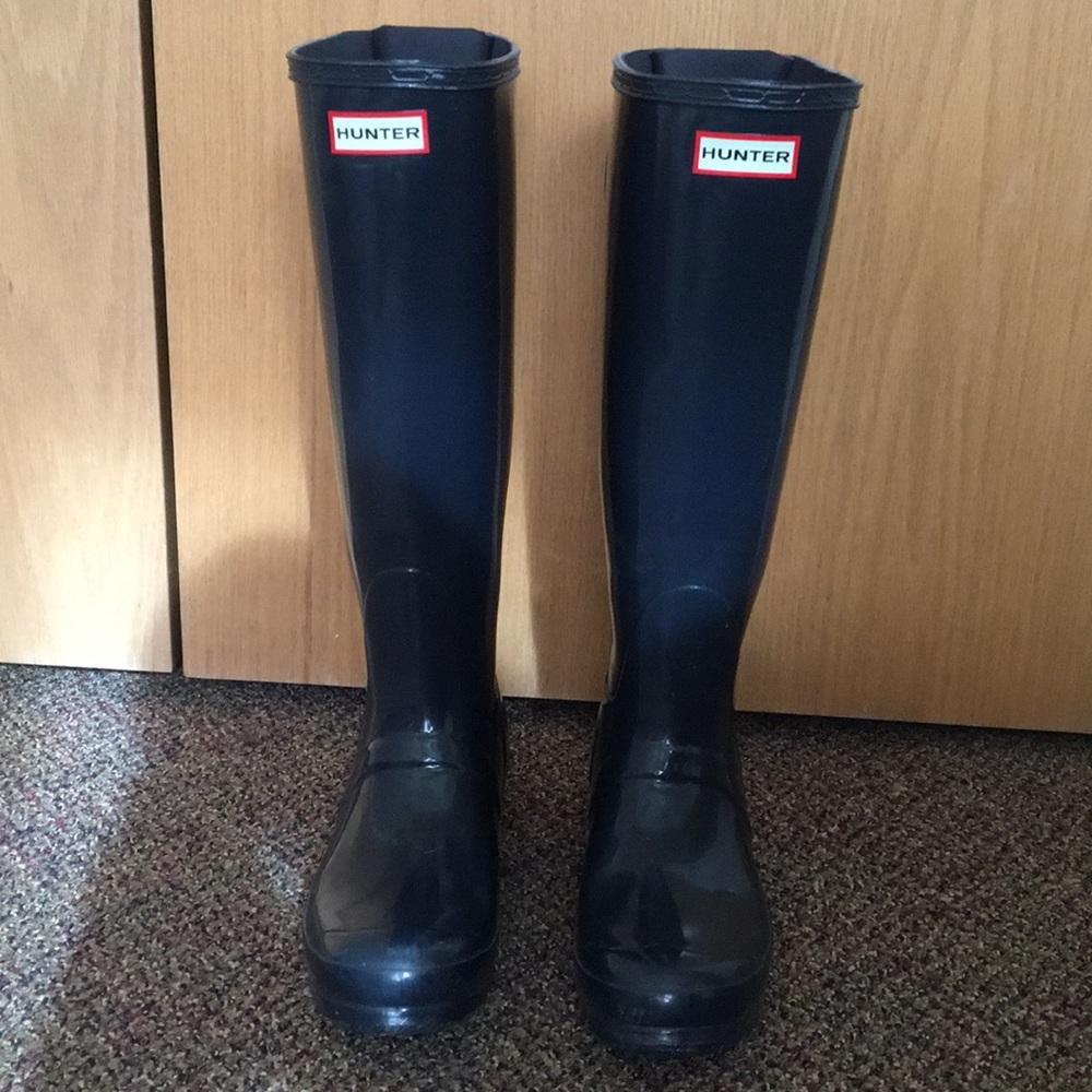 Tall Navy Blue Hunter Rainboots
